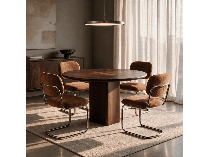  Lot de 2 chaises en velours texturé terracotta blake SC63VTTC - Conforama C