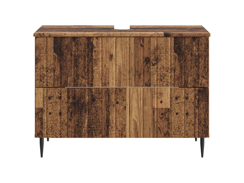  Meuble sous lavabo de salle de bain zwolle bois ancien cf64945  - Conforama D