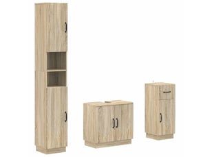 Ensemble de meuble de salle de bain 3 pièces hoorn chêne sonoma cf63478