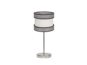Lampe à poser fabrilamp home e14 coloris nickelgris-beige 45 x 18 x 18 cm