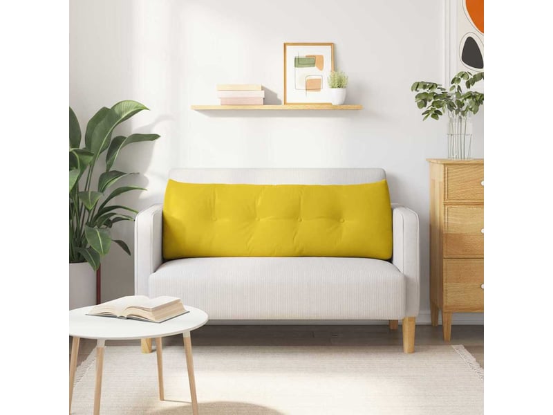  Coussin de dos, coussin de dossier jaune 140 x 24 x 50 cm velours cf54752  - Conforama D