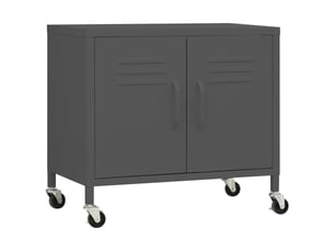 Armoire de rangement mobile avec étagère réglable 60 x 35 x 56 cm en acier anthracite 02_0046900