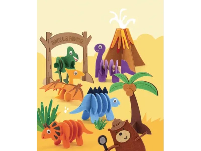  Kit parc des dinosaures en bois - perles et feutrine 750728 - Conforama B