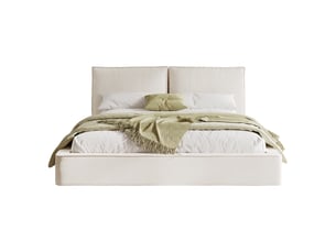 Lit 2 places 160x200 cm coloris beige