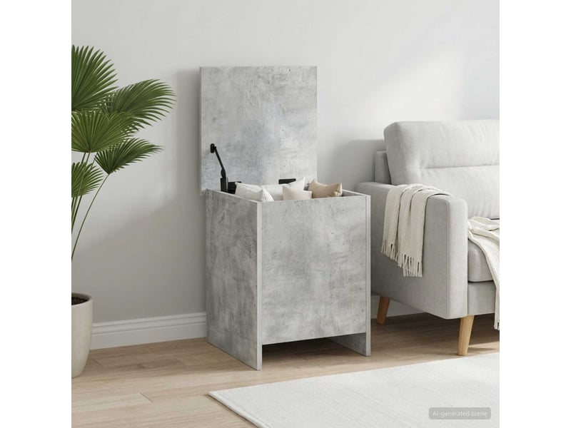  Coffre de rangement avec stockage gris béton 40x40x50 cm  - Conforama B