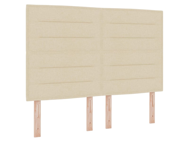  Tête de lit | panneau de tête de lit led avec bandes led crème 144 cm tissu  - Conforama B