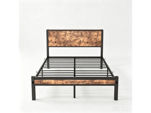 Lit avec rangement 120x200 cm    coloris bois foncé