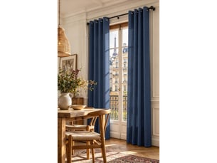 Lot de 2 rideaux à œillets 140 x 240 cm victoria fils teints jacquard