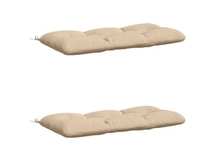 Lot de 2 coussins de banc, coussins d'assise vianen 100 % polyester crème cf57652