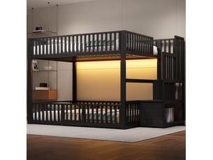 Lit superposé 140x200 cm <strong></strong> <strong>Radiant Stride</strong> coloris noir