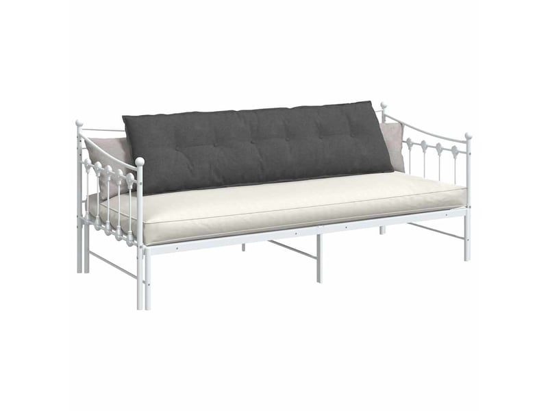 Coussin de dos, coussin de dossier gris foncé 180 x 50 cm tissu en velours côtelé cf54710 - Conforama C