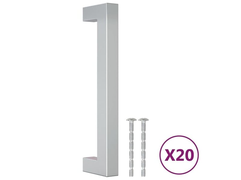  Poignée d'armoire vidaxl, 128 mm, argentée  - Conforama C
