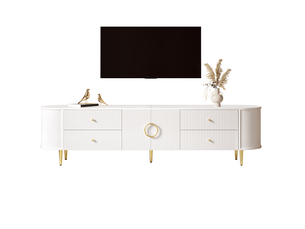 Meuble tv coloris blanc 180 cm HOMVRA  