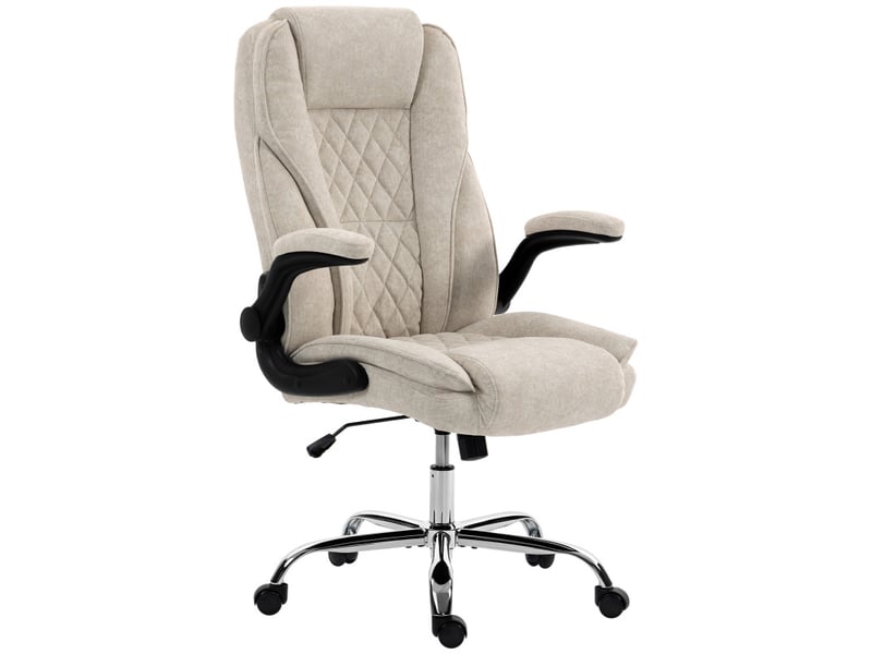  Fauteuil de bureau dainmont chesterfield réglable velours beige  - Conforama E