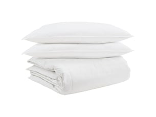 Ensemble de duvet avec oreiller 3 pcs - couette blanc plume de canard