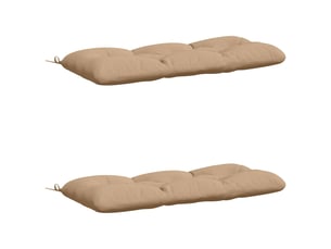 Lot de 2 coussins de banc, coussins d'assise vianen 100 % polyester sable cf57669