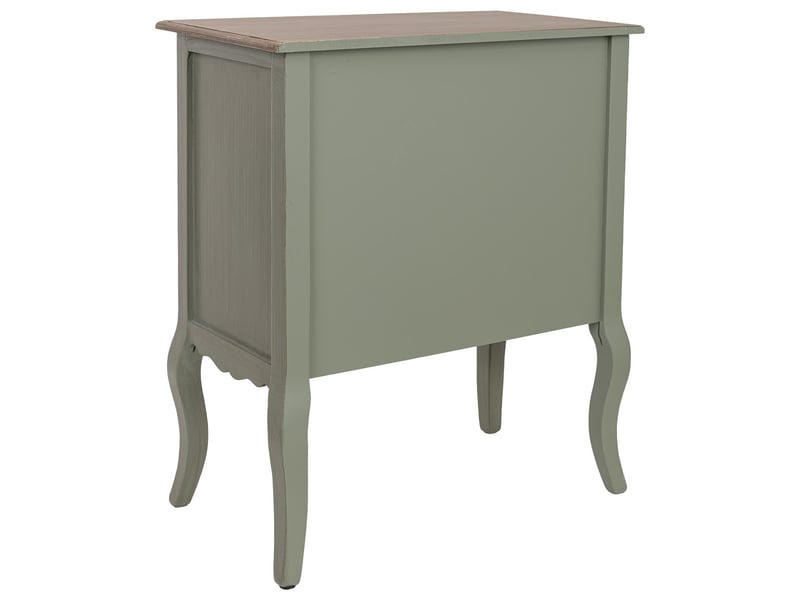  Table de chevet en bois vert 60x34x70,5 cm h  - Conforama D