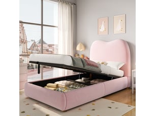 Lit simple 90x200 cm coloris rose