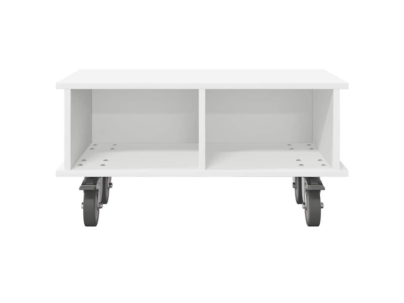  Meuble tv - banc tv - meuble de rangement 68,5 x 35 x 35 cm blanc bois d'ingénierie  - Conforama E