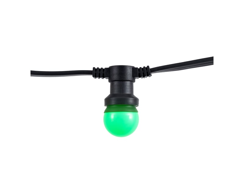  Guirlande lumineuse noire connectable 10m avec prise incl. E27 20 lumières ip64 - lubber  - Conforama D