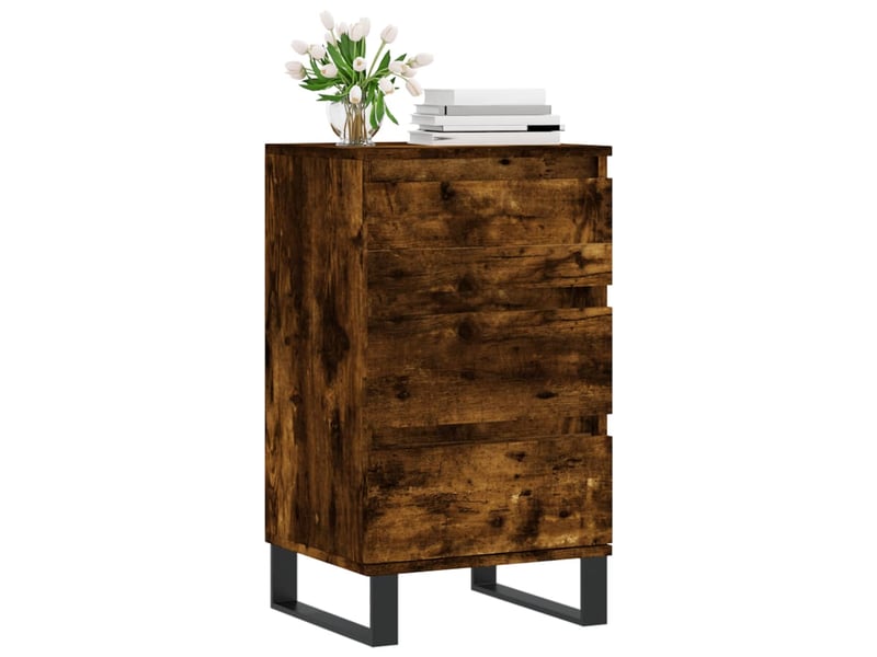  Buffet - bahut - meuble de rangement chêne fumé 40x35x70 cm bois d'ingénierie  - Conforama C