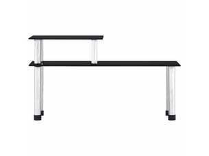 Étagère de cuisine, rangement de cuisine noir 45x16x26 cm verre trempé cf41442