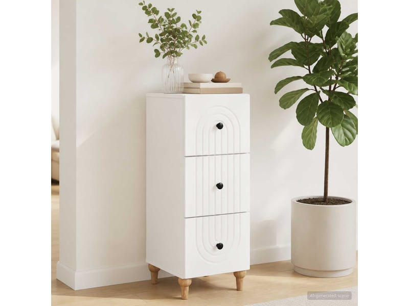  Armoire à tiroirs, rangement bureau blanc 33 x 34,5 x 90 cm bois d'ingénierie shl3255  - Conforama D
