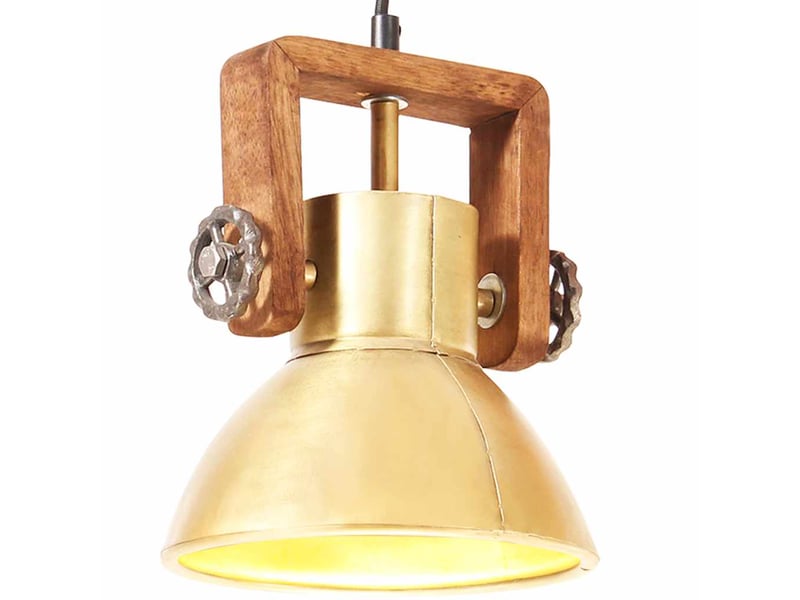  Lampe suspendue, suspension luminaire industrielle 25 w laiton rond 19 cm e27  - Conforama B