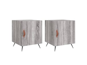 Lot de 2 tables de chevet - cabinet de chevet - table de nuit sonoma gris 40x40x50cm bois d'ingénierie