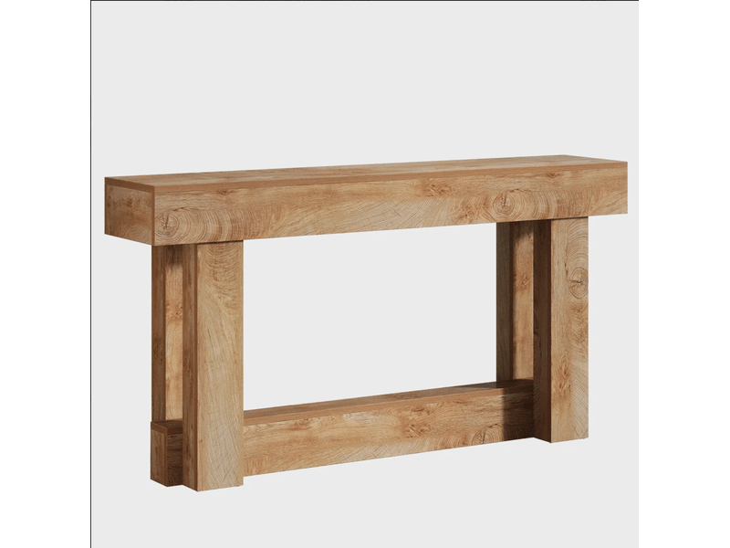  Table console 160x30 cm style vintage à 2 niveaux bois marron  - Conforama A