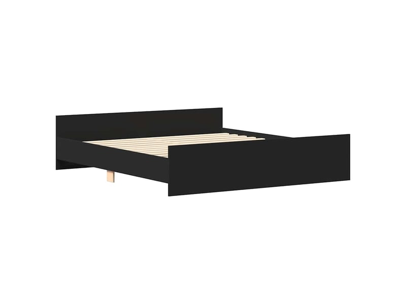  Lit double- lit adulte -  cadre de lit sans matelas noir 200x200 cm  - Conforama D