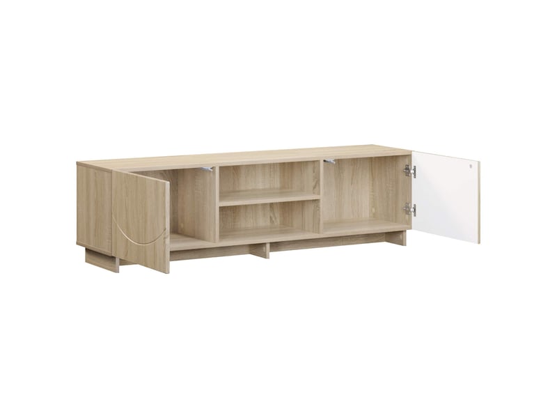  Meuble tv, banc tv 140x34,5x40 cm chêne sonoma bois d'ingénierie shl77840  - Conforama C