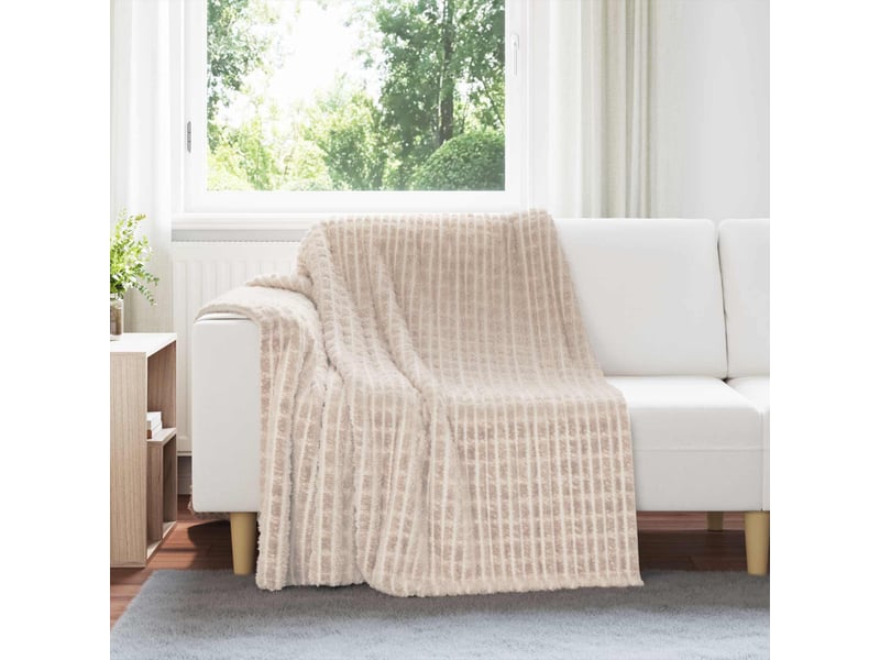  Couverture jetée de canapé 6 pcs beige 200x150 cm 4.5 kg toison  - Conforama B