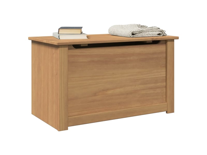  Coffre de rangement avec couvercle panama bois massif de pin  - Conforama B