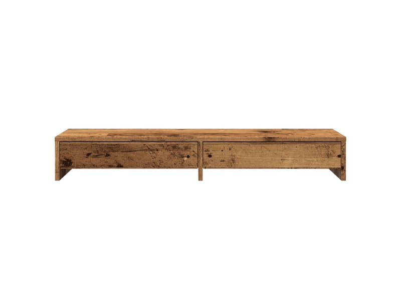  Support de moniteur table meuble bureau avec tiroirs vieux bois bois d'ingénierie marron 02_0044948  - Conforama B