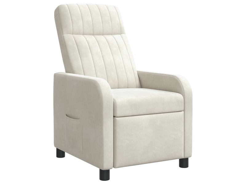 Vidaxl fauteuil inclinable crème velours (v) - Conforama D