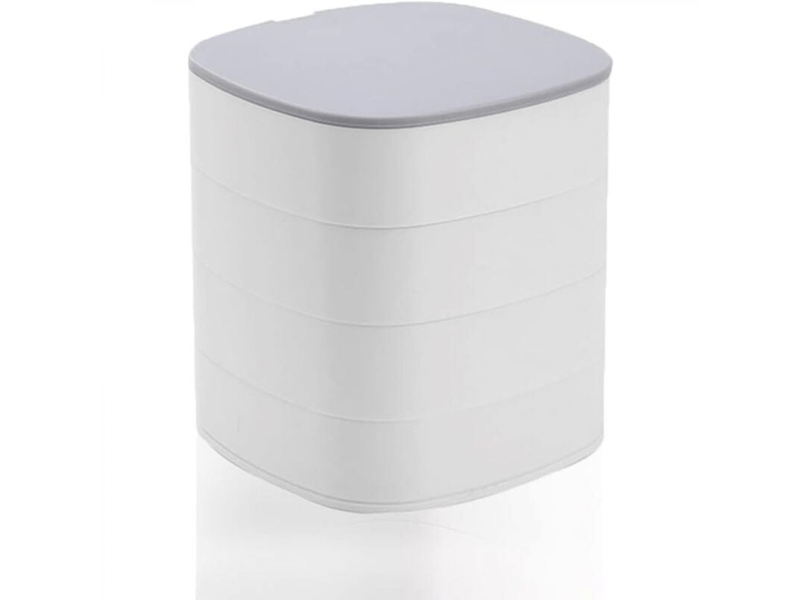  Boîte à bijoux, boîte à bijoux rotatif, boîte à bijoux avec miroir, boite a bijoux voyage blanc  - Conforama A