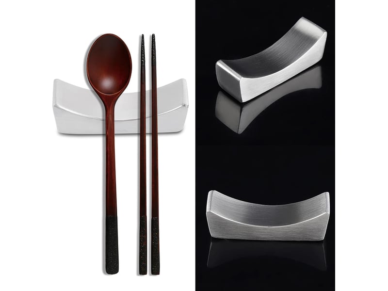  4 pcs repose baguettes, porte acier inoxydable réutilisable, maison cuisine repose multifonctionnel bateau pour forme baguettes cuillère couteau  - Conforama E