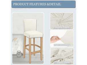 Housses de tabourets de bar, housses de chaises élastiques, housses universelles pour tabourets hauts avec dossiers, adaptées aux cuisines, restauran, multicolore