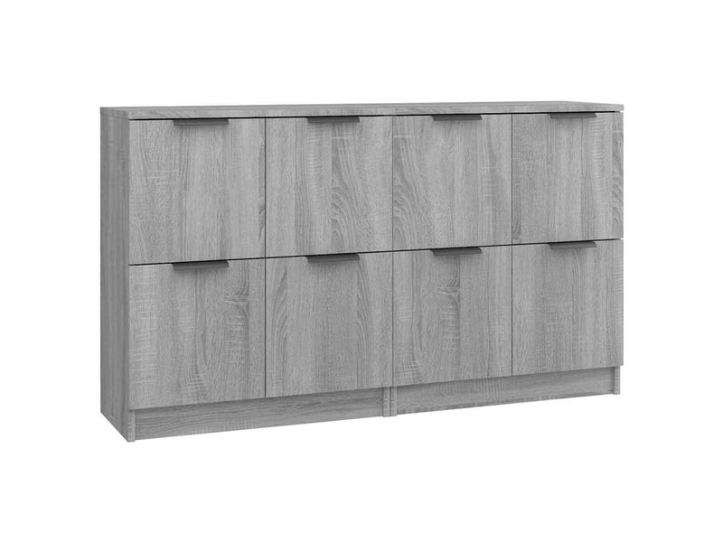  Buffets 2 pcs - bahut - meuble de rangement sonoma gris 60x30x70 cm bois d'ingénierie  - Conforama A
