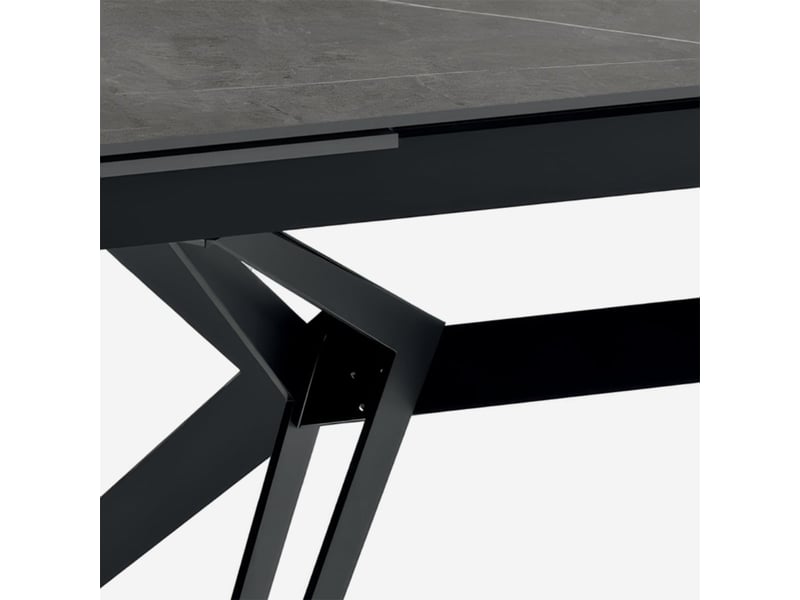  Table extensible en céramique et métal 160240x90 iulius - gris - marbre calacatta  - Conforama E