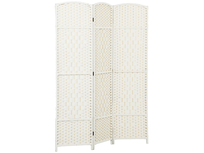  Paravent intérieur en bois 3 panneaux séparateur de pièce pliable pour salon chambre blanc 135 x 180 cm  - Conforama B