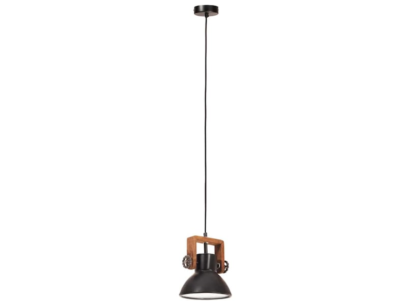  Lampe suspendue, suspension luminaire industrielle 25 w noir rond 19 cm e27  - Conforama D