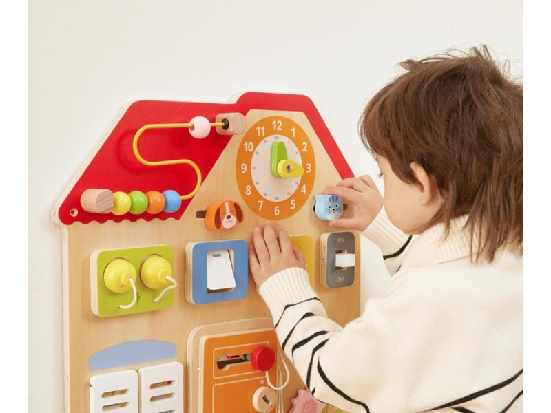  Tableau d'activités viga 44823 - maison d'éveil en bois 6971608448232 - Conforama B