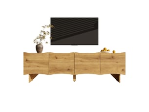 Meuble tv coloris naturel 155 cm KORFEE