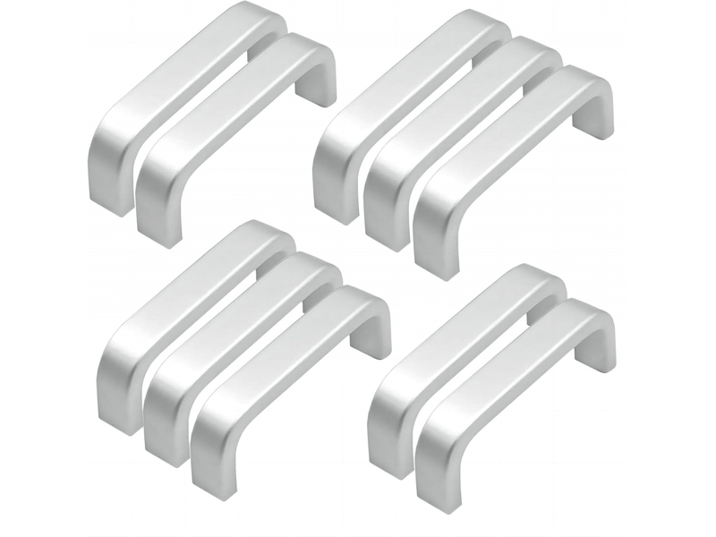 (64 mm), 10 mini poignées en aluminium pour portes d'armoires de cuisine, tiroirs, meubles de chambre à coucher  - Conforama A