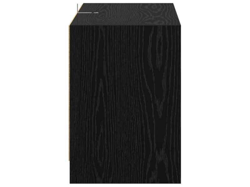  Meuble tv, banc tv 147x35x50 cm chêne noir bois d'ingénierie  - Conforama E