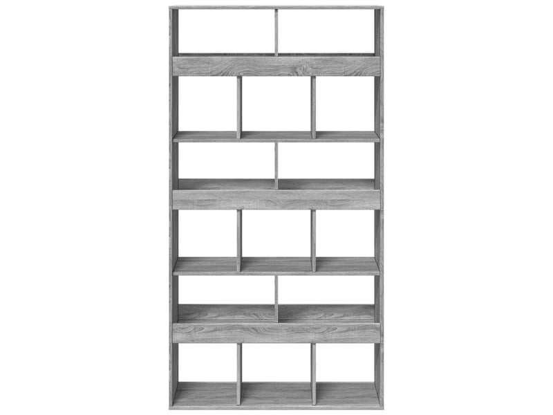  Bibliothèque, meuble de rangement salon sonoma gris 100x33x187,5 cm bois d'ingénierie  - Conforama D