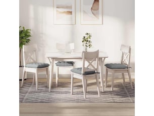 Lot de 4 coussins de siège, coussins décoratifs tissu gris clair 40 x 40 x 6 cm cf60006