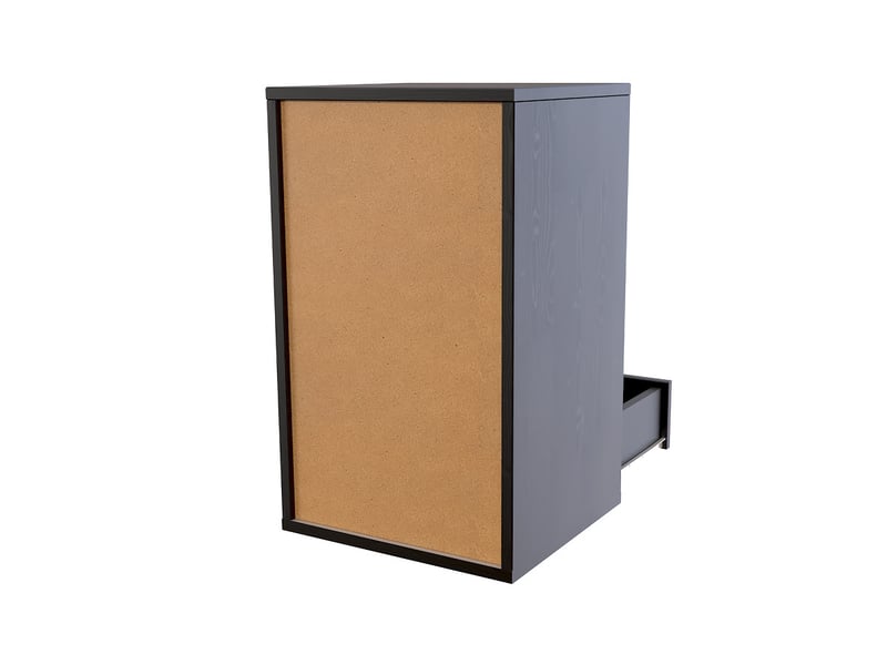  Caisson à tiroirs 5 en bois massif, noir BLOC5T-N - Conforama E